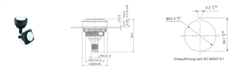 Mechanical Drawing - RAFI RAMO Illuminated Pushbutton Switches